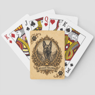 Belgian Malinois, Vintage Heritage Dog Playing Cards
