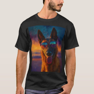 Belgian Malinois Wearing Sunglasses T-Shirt