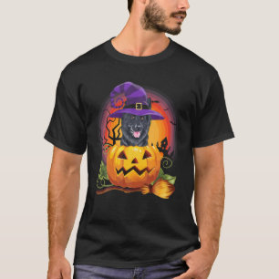 Belgian Malinois Witch Pumpkin Halloween Dog Lover T-Shirt