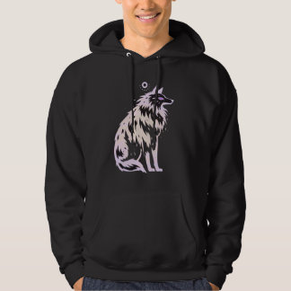 Belgian Malinois X Husky Pink Dog Stencil Belusky  Hoodie