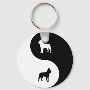 Belgian Malinois Yin Yang Key Ring