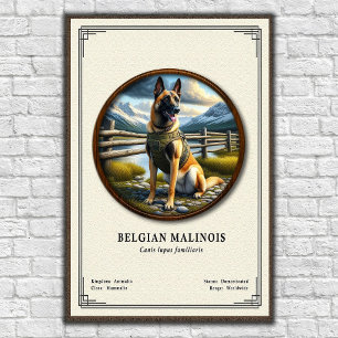 Belgian Malinois Zoology Series Poster