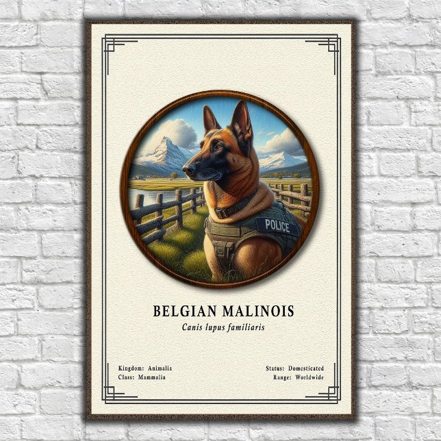 Belgian Malinois Zoology Series Poster (Creator Uploaded)