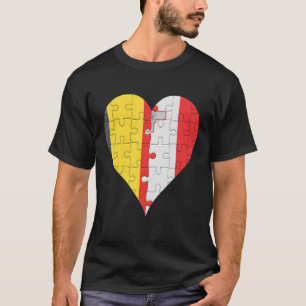 Belgian Maltese Flag Heart T-Shirt