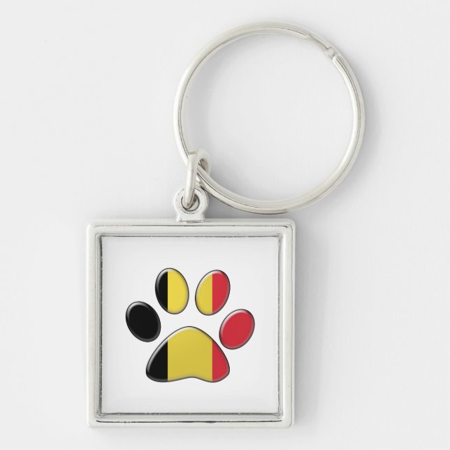 Belgian patriotic cat key ring (Front)
