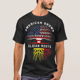 Belgian Roots American Grown Tree Family Heritage T-Shirt