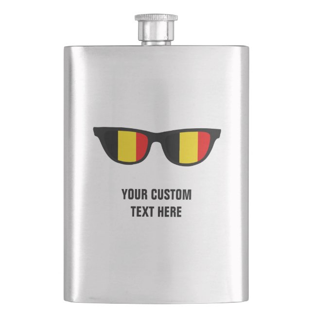 Belgian Shades custom flask (Front)