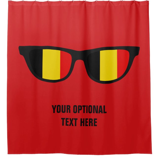 Belgian Shades custom shower curtain (Front)