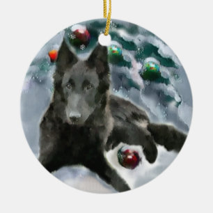 Belgian Sheepdog Christmas Gifts Ornament