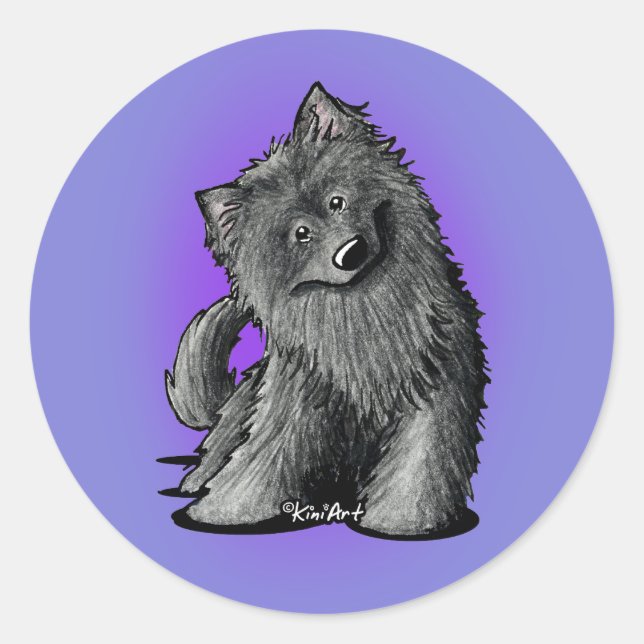 Belgian Sheepdog Classic Round Sticker (Front)