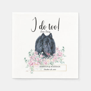Belgian Sheepdog Dog Wedding Cocktail Napkins