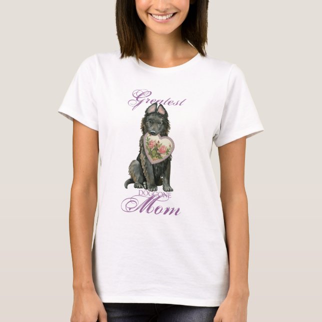 Belgian Sheepdog Heart Mum T-Shirt (Front)