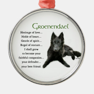 Belgian Sheepdog Heritage of Love Metal Tree Decoration