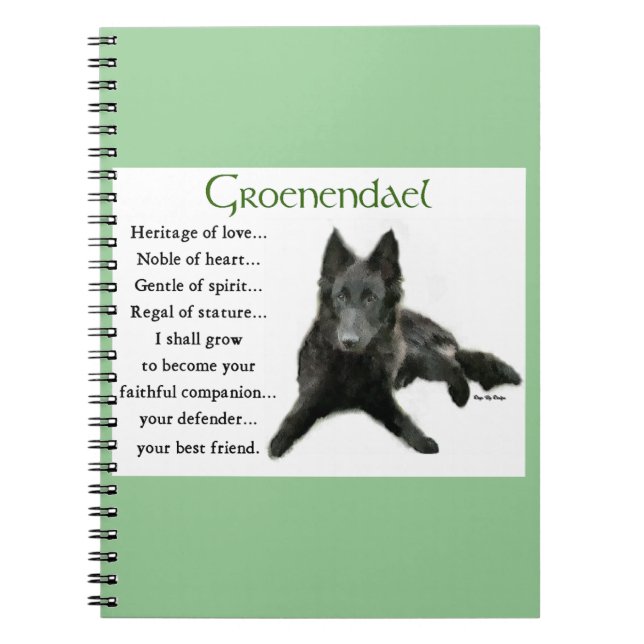 Belgian Sheepdog Heritage of Love Notebook (Front)