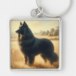 Belgian Sheepdog Key Ring