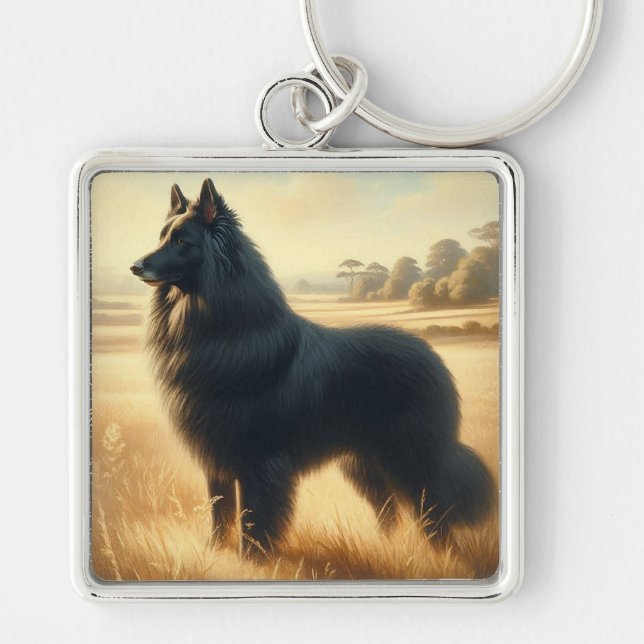 Belgian Sheepdog Key Ring (Front)