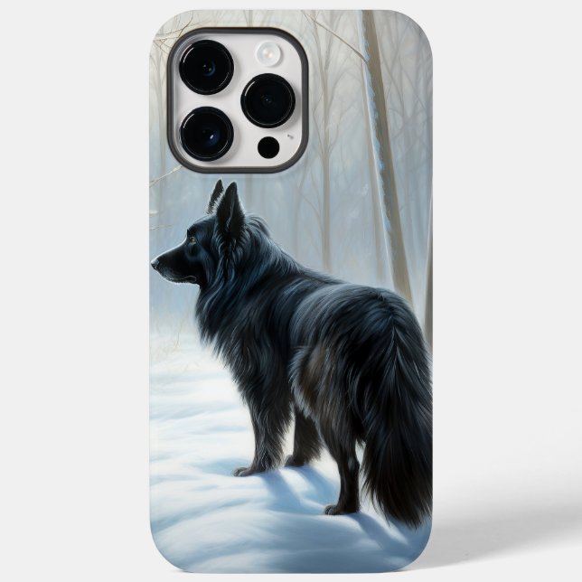 Belgian Sheepdog Let It Snow Christmas Case-Mate iPhone Case (Back)