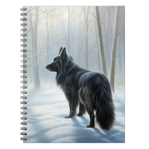 Belgian Sheepdog Let It Snow Christmas Notebook