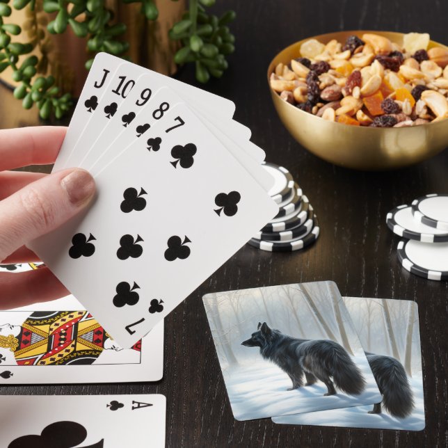 Belgian Sheepdog Let It Snow Christmas Playing Cards (In Situ)