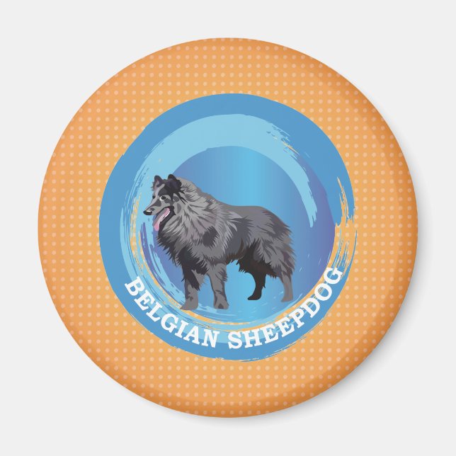 Belgian Sheepdog Magnet (Front)