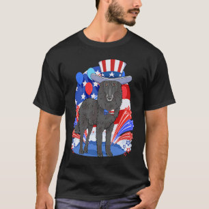 Belgian Sheepdog Merica 4th of July Uncle Sam Amer T-Shirt