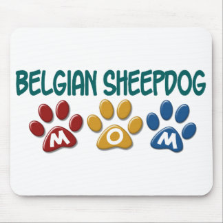 BELGIAN SHEEPDOG MOM Paw Print Mouse Mat