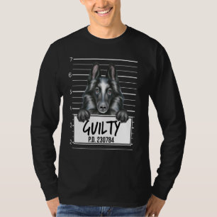 Belgian Sheepdog Mugshot Guilty Dog T-Shirt