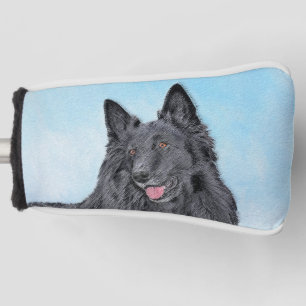 Belgian Sheepdog Painting - Cute Original Dog Art Golf Head Cover