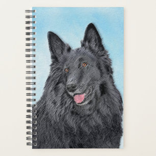 Belgian Sheepdog Painting - Cute Original Dog Art Planner