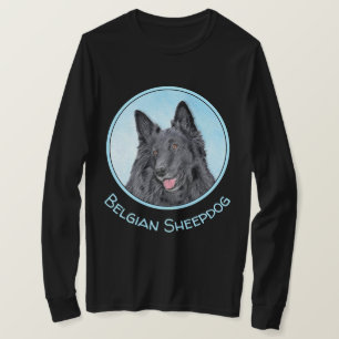 Belgian Sheepdog Painting - Cute Original Dog Art T-Shirt
