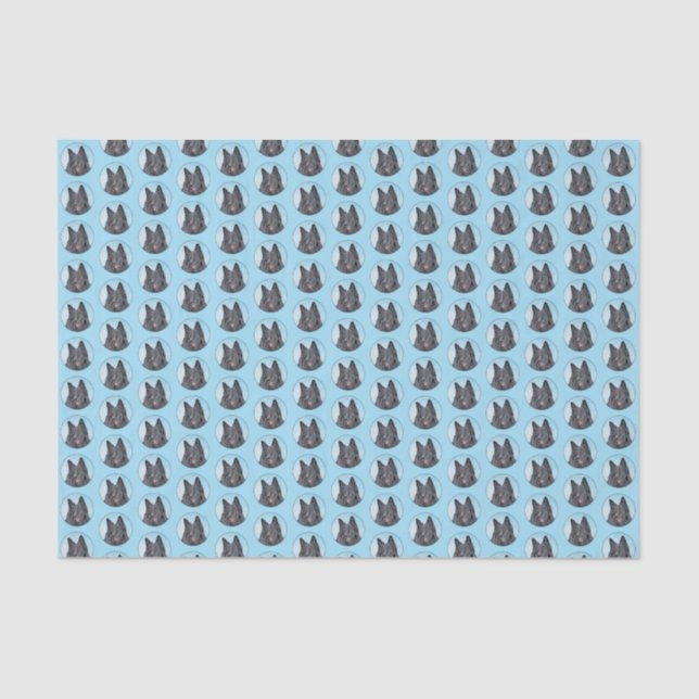 Belgian Sheepdog Painting - Cute Original Dog Art Tissue Paper (Front)