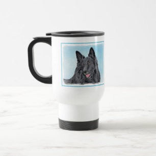 Belgian Sheepdog Painting - Cute Original Dog Art Travel Mug
