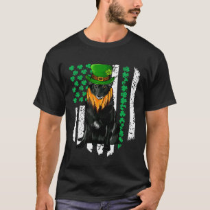 Belgian Sheepdog St Patricks Day Irish American Fl T-Shirt