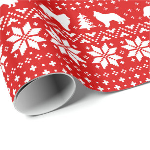 Belgian Sheepdogs Christmas Dogs Holiday Pattern Wrapping Paper