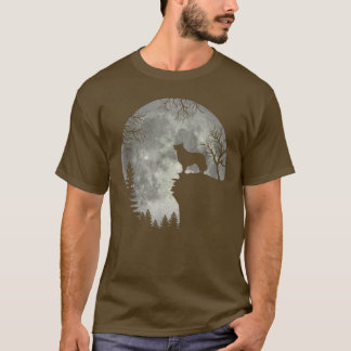 Belgian Shepherd And Moon Halloween 496 T-Shirt