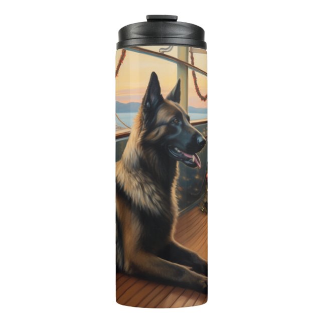 Belgian Shepherd Christmas Cruise: Pawsome Holiday Thermal Tumbler (Front)
