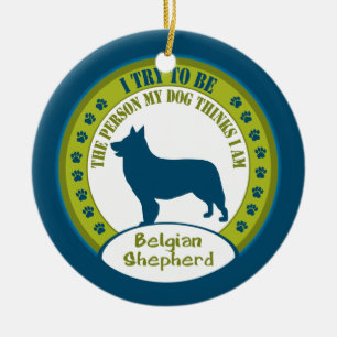 Belgian Shepherd   Christmas Ornament