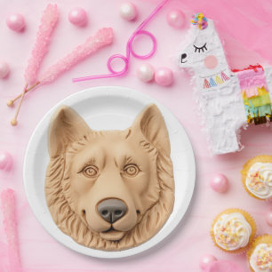 Belgian Shepherd Dog 3D Inspired Paper Plate