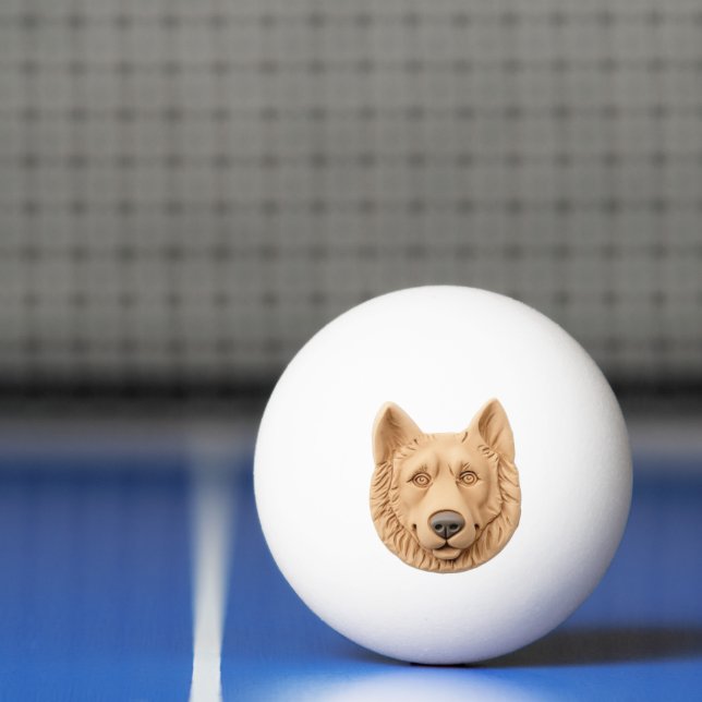Belgian Shepherd Dog 3D Inspired Ping Pong Ball (Net)