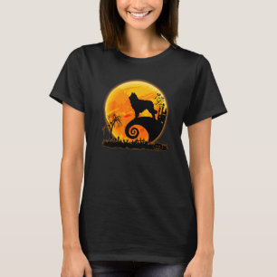 Belgian Shepherd Dog And Moon  Halloween Costume T-Shirt