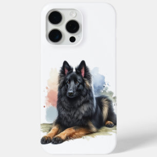Belgian Shepherd Dog in Watercolor iPhone 15 Pro Max Case