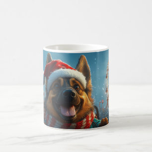 Belgian Shepherd Dog Roller Coaster Christmas Coffee Mug