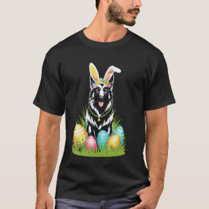 Belgian Shepherd Dog with Bunny Ears Easter Eggs T-Shirt