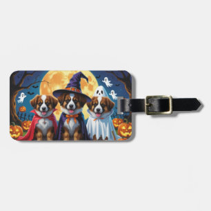 Belgian Shepherd Dogs Pumpkin Halloween Funny Luggage Tag