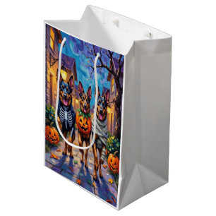 Belgian Shepherd Dogs Trick-or-Treating Halloween Medium Gift Bag