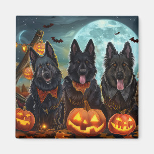 Belgian Shepherd Halloween Spooky Magnet