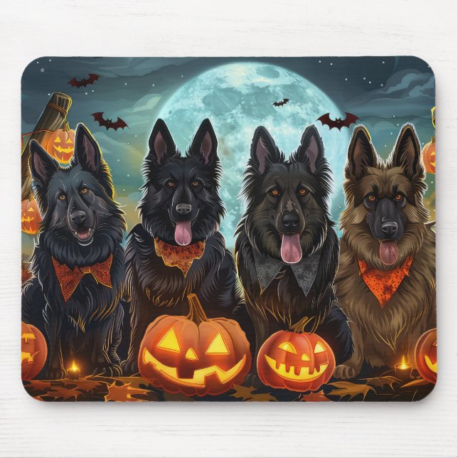 Belgian Shepherd Halloween Spooky Mouse Mat (Front)