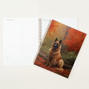 Belgian Shepherd in Autumn Leaves Fall Inspire Planner