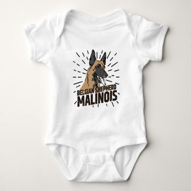 Belgian shepherd - Malinois Baby Bodysuit (Front)