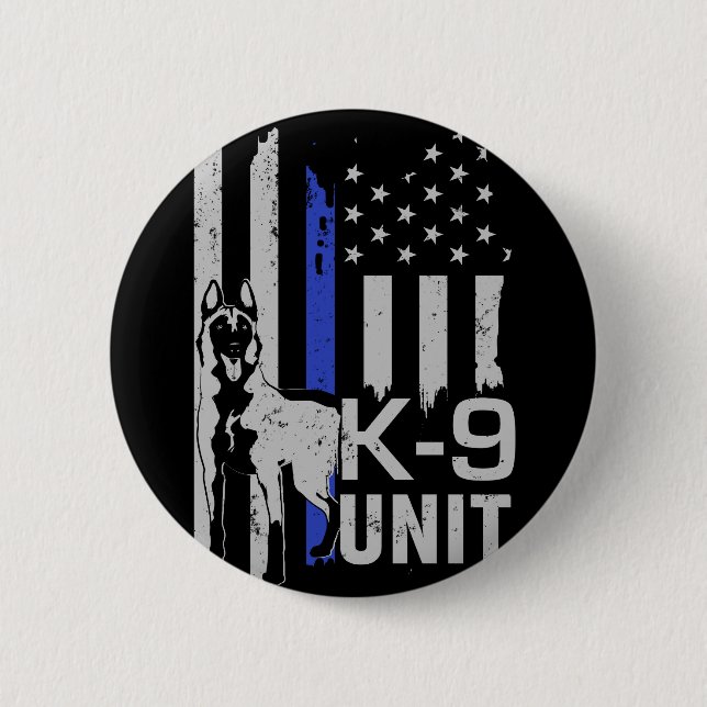 Belgian shepherd - Malinois - K9 Unit 6 Cm Round Badge (Front)